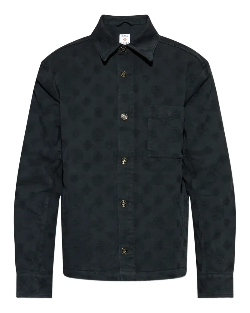 Casablanca Paris logo-embossed shirt - Schwarz Schwarz