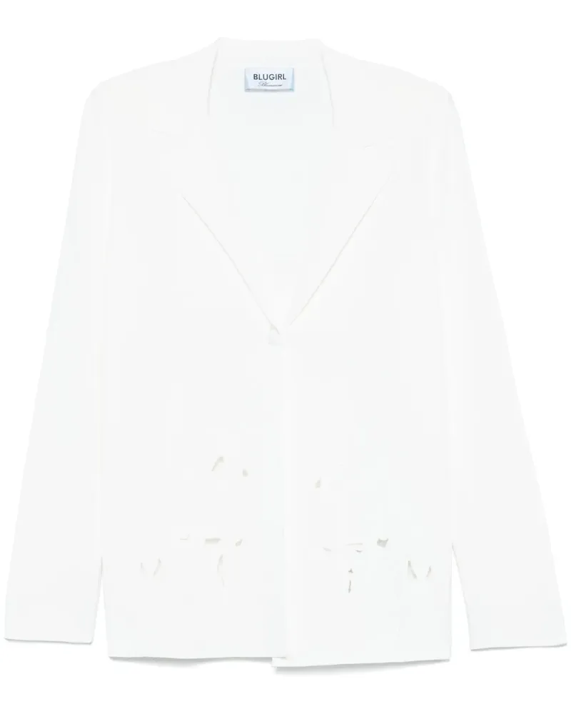 Blumarine Blazer mit Blumenstickerei - Weiß Weiß