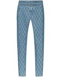 Balmain Skinny-Jeans mit geometrischem Print Blau