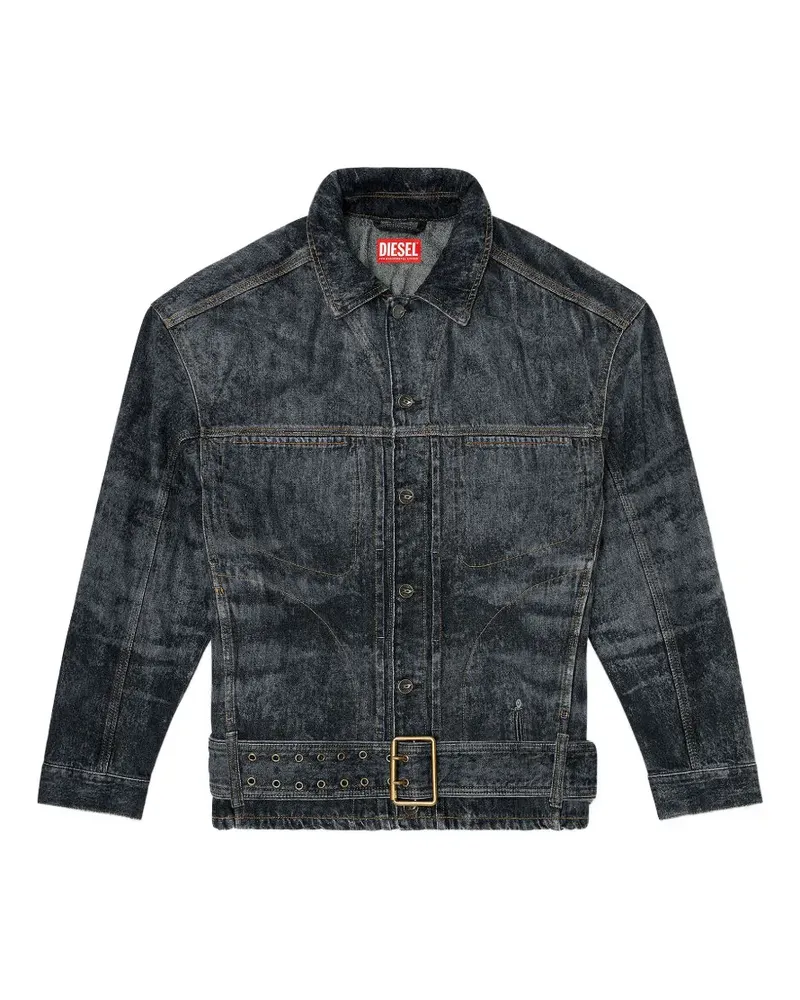 Diesel D-Valero Jeansjacke - Schwarz Schwarz