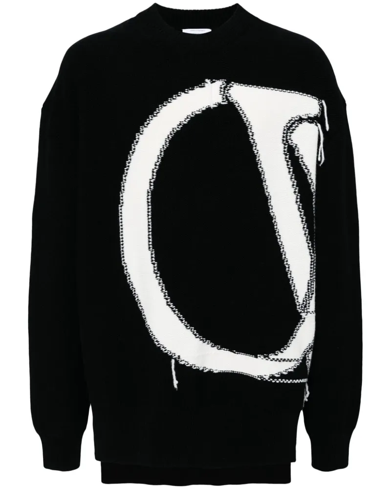 OFF-WHITE Klassischer Pullover Schwarz