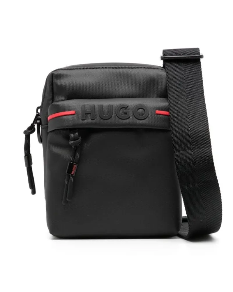 HUGO BOSS Umhängetasche mit Logo-Applikation Schwarz