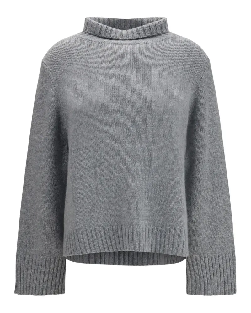 ALLUDE high-neck ribbed-cuff sweater - Grau Grau