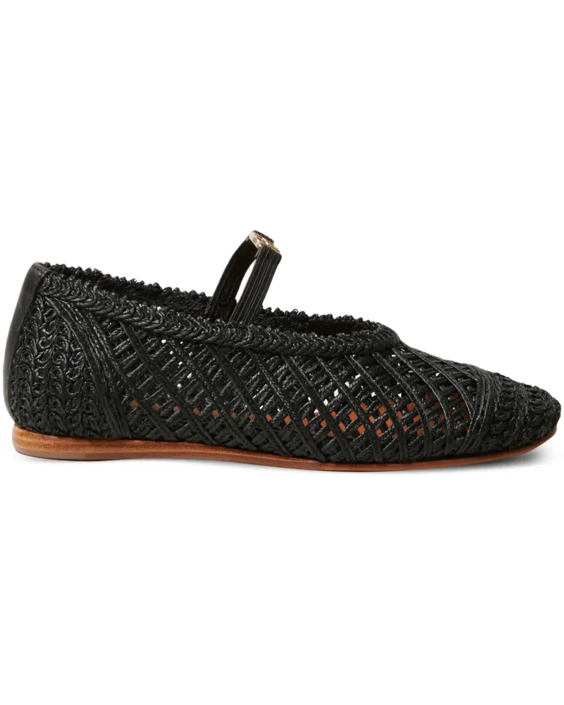 Claudie Pierlot Ballerinas aus Leder - Schwarz Schwarz