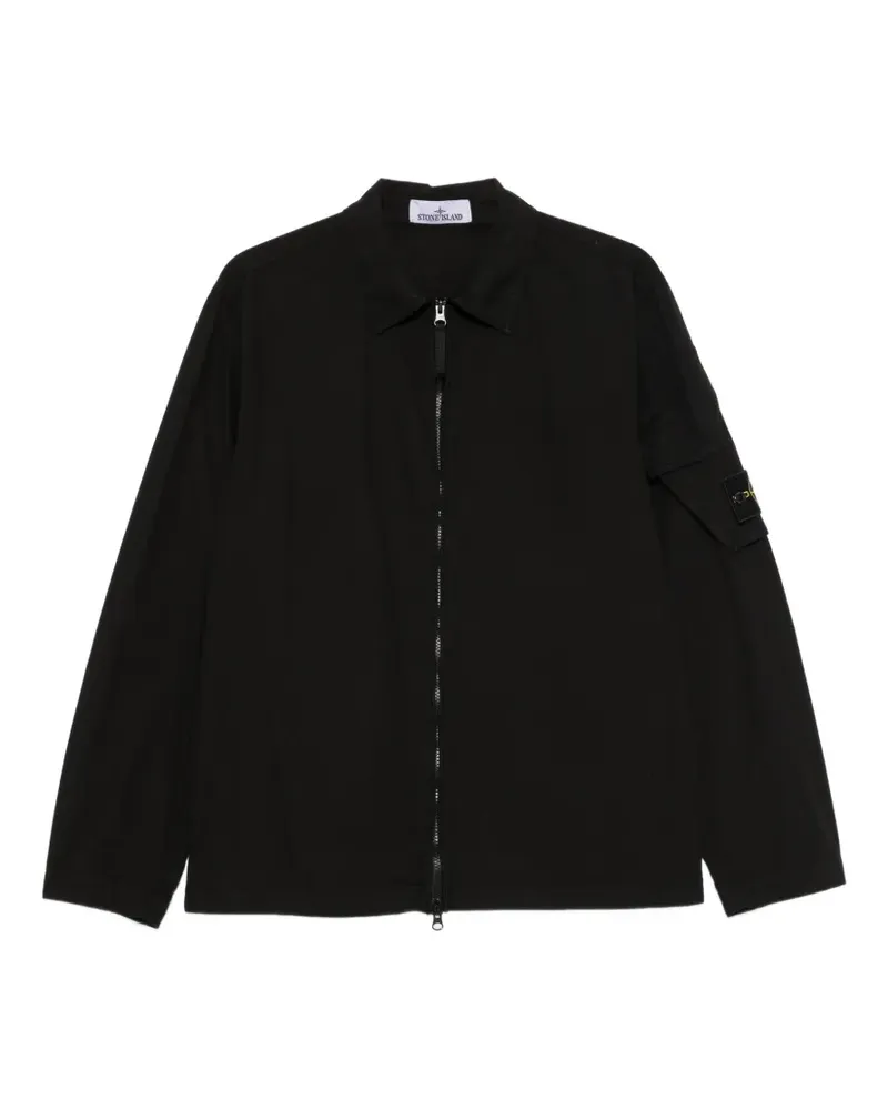 Stone Island zip-fastening overshirt - Schwarz Schwarz