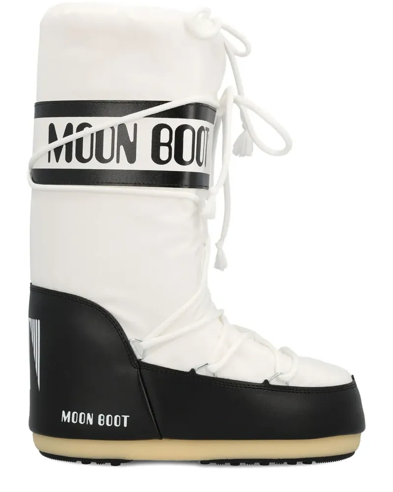 Moon Boot Stiefel mit Logo-Print - Weiß Weiß