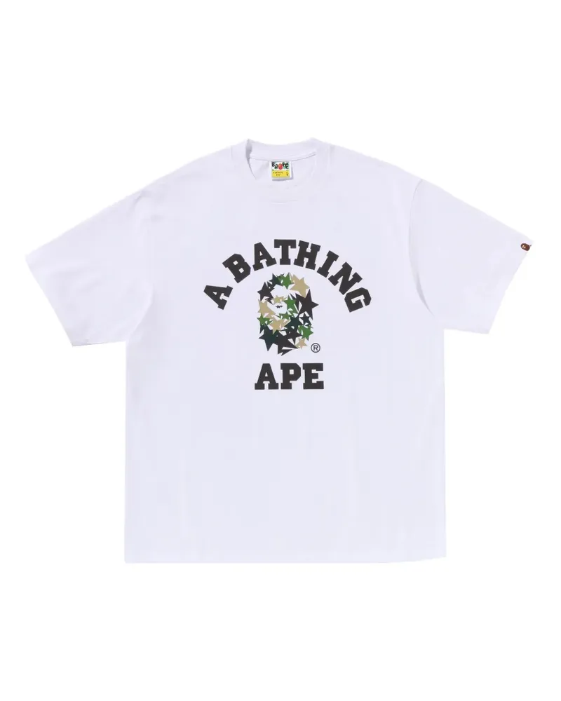 BAPE T-Shirt mit Stern-Logo - Weiß Weiß