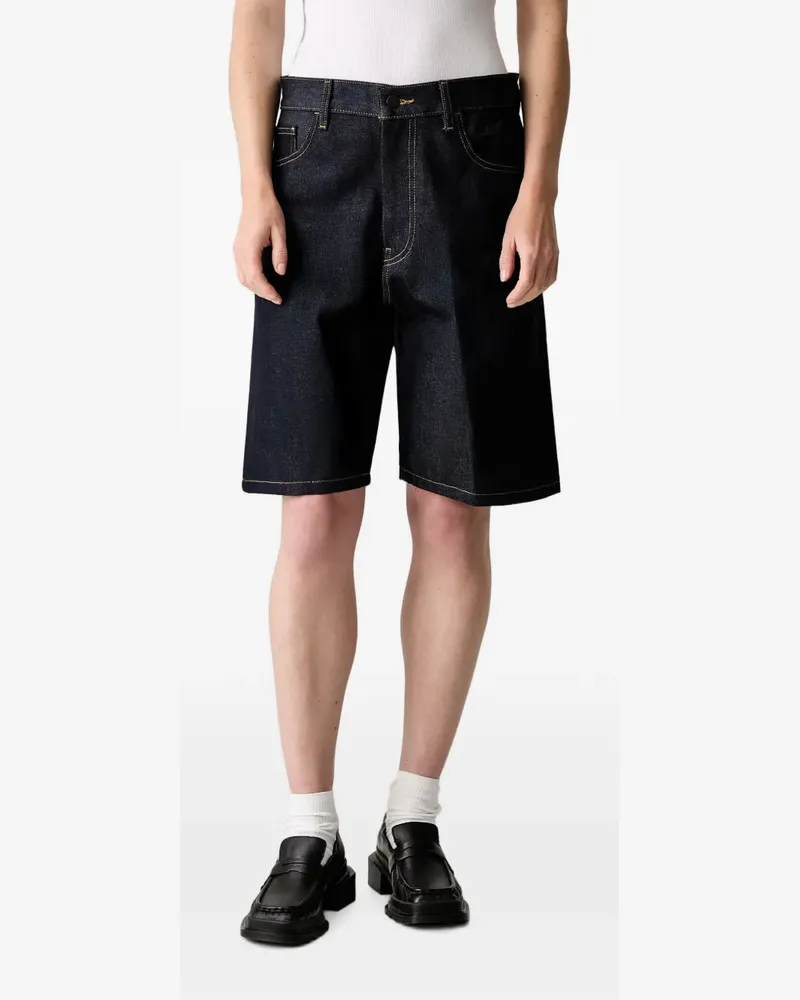 Carhartt WIP logo-patch denim shorts - Blau Blau