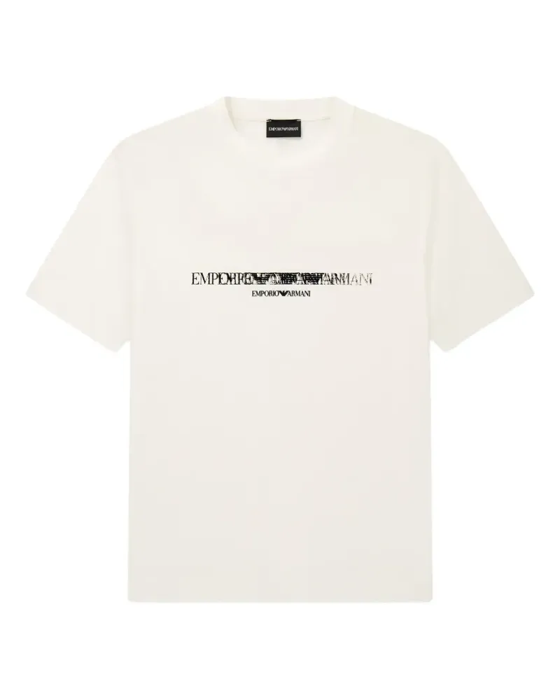 Emporio Armani Kurzärmeliges T-Shirt mit Logo-Print - Weiß Weiß