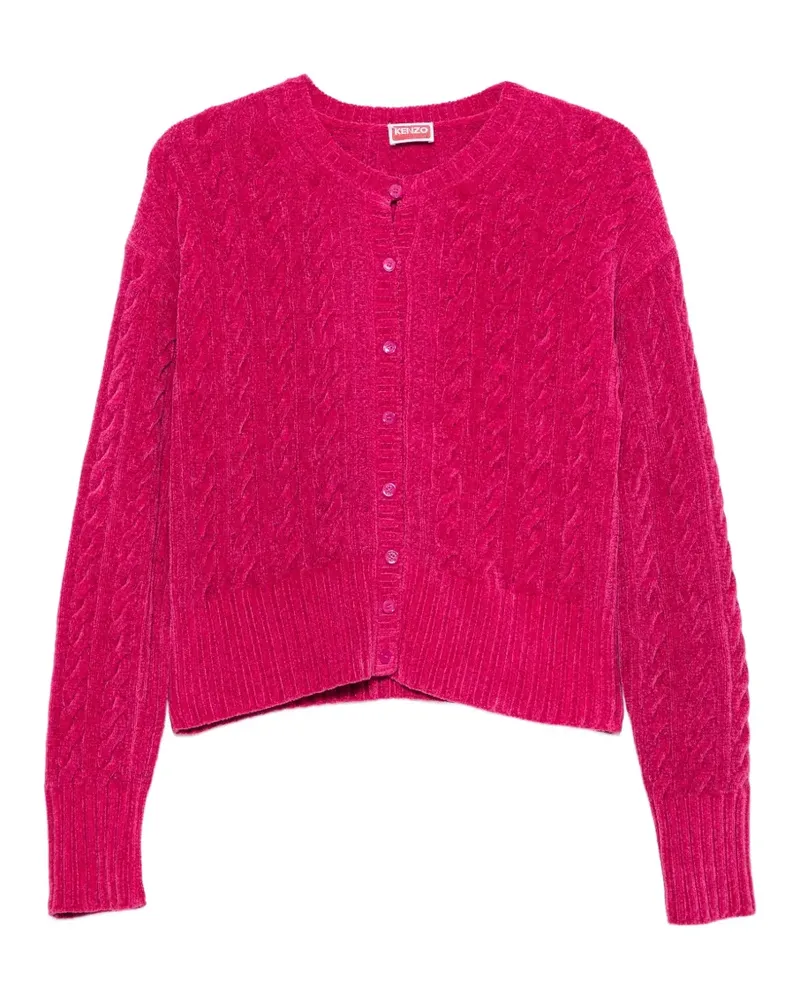 Kenzo Cardigan mit Zopfmuster - Rosa Rosa