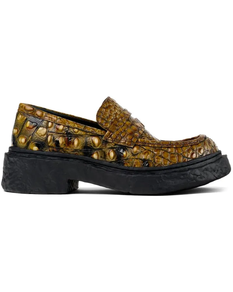 Camper Vamonos Loafer mit Kroko-Optik - Braun Braun