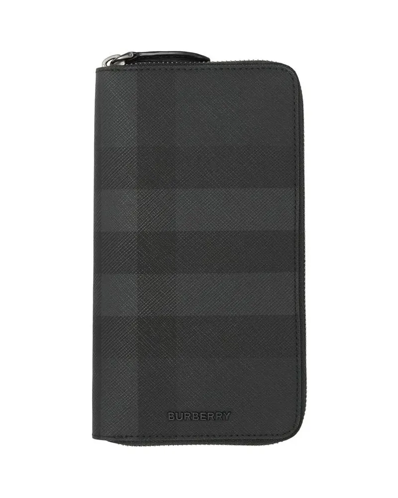 Burberry Kariertes Portemonnaie - Grau Grau