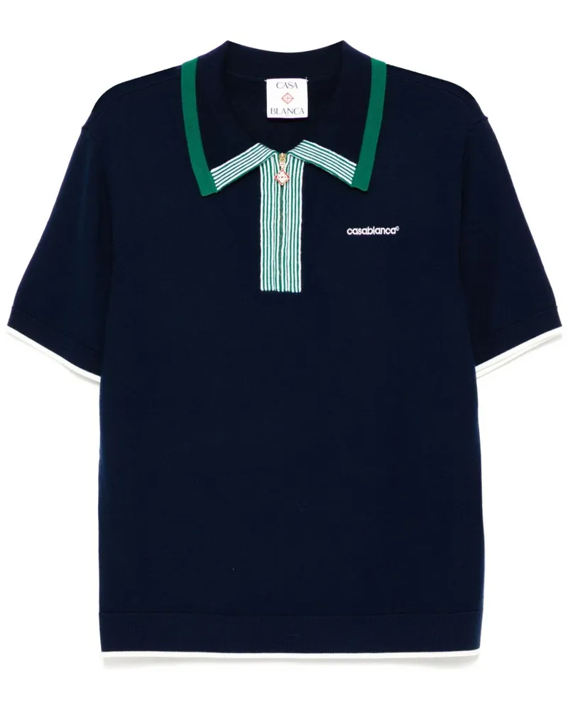 Casablanca Paris Tennis Poloshirt - Blau Blau