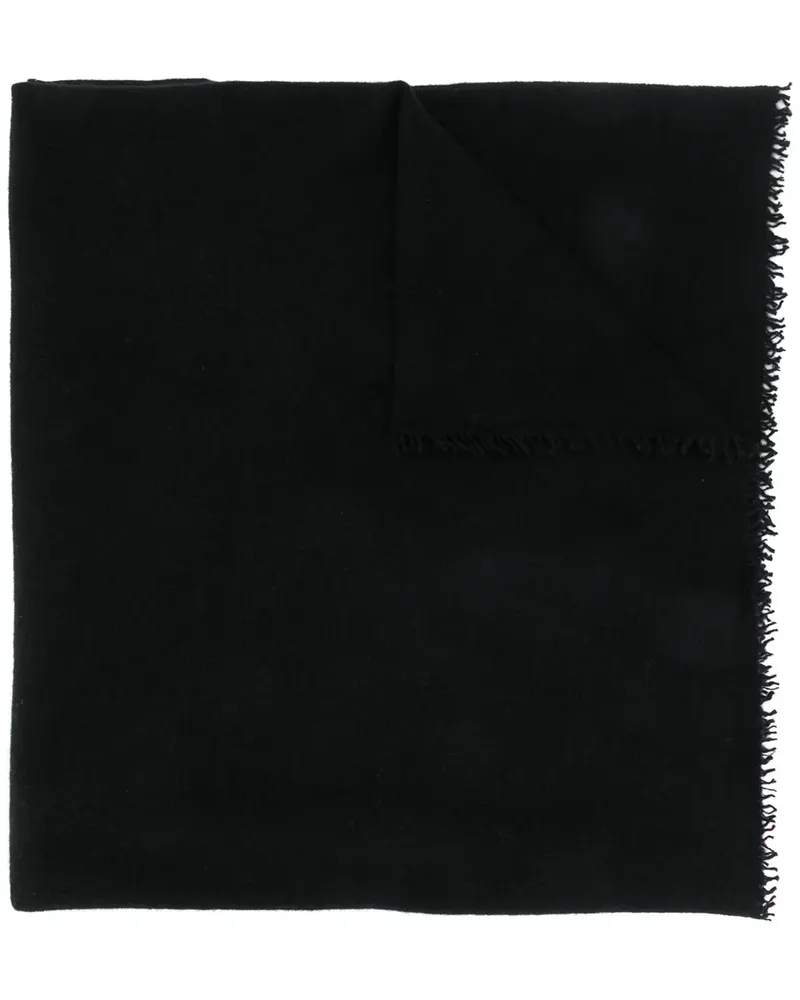 Faliero Sarti Schal mit ausgefransten Kanten - Schwarz Schwarz