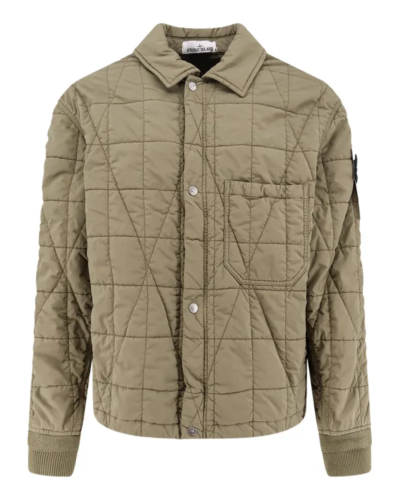 Stone Island quilted-design patch-pocket jacket - Grün Grün