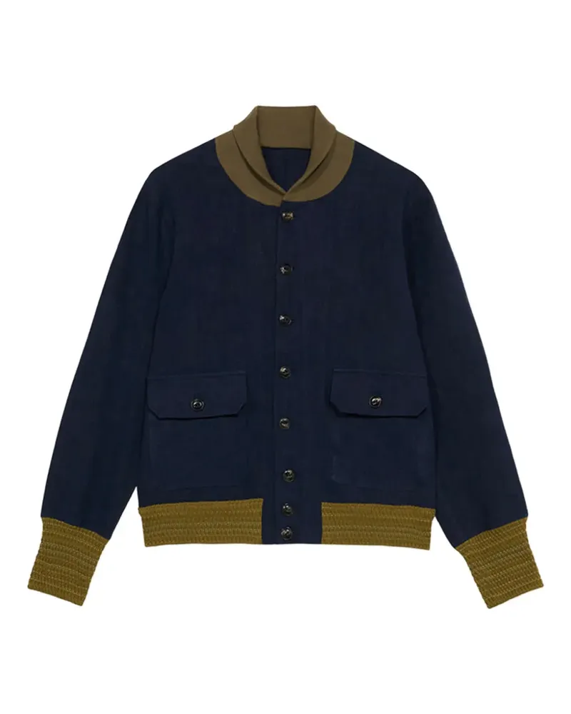 Fortela Regan flap-pocket bomber jacket - Blau Blau