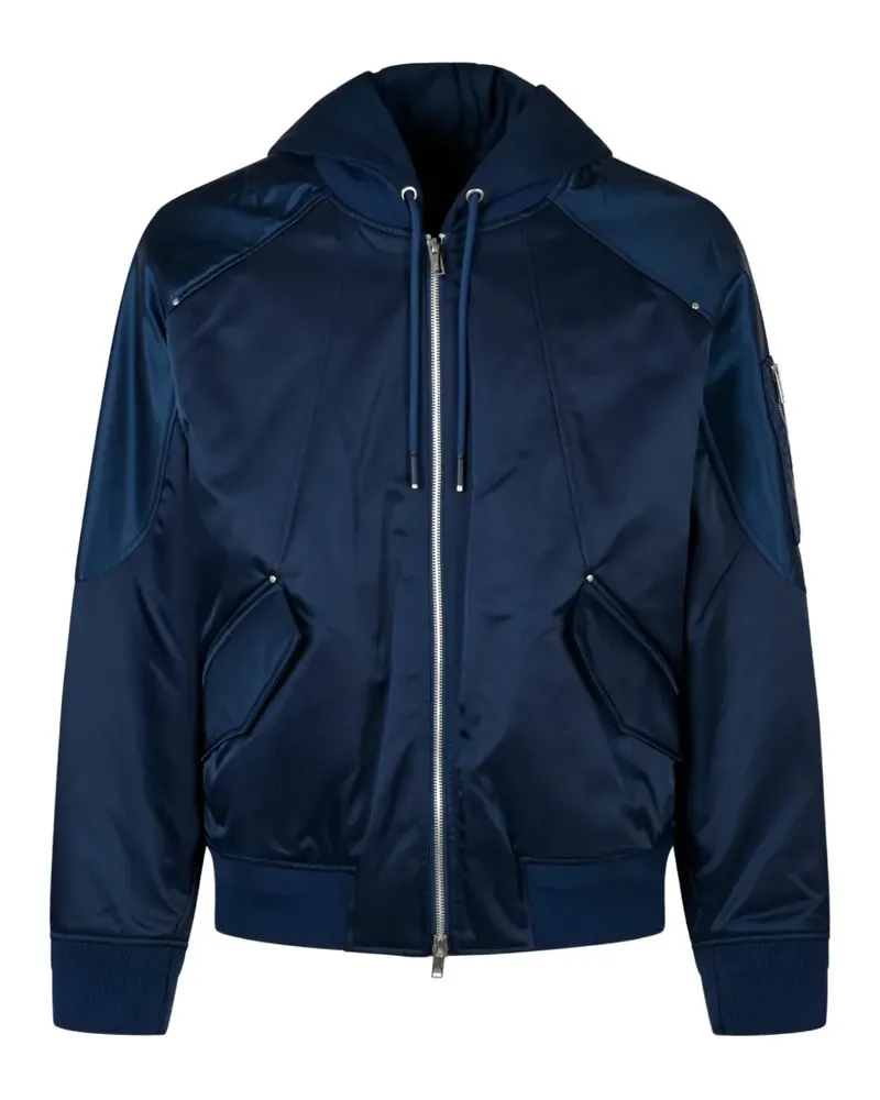 Moose Knuckles hooded zip-up jacket - Blau Blau
