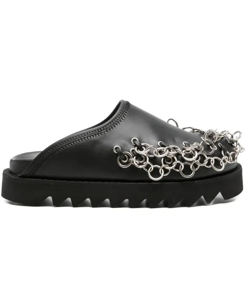 Toga Mules mit Kettendetail - Schwarz Schwarz