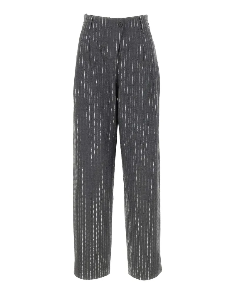 IRO sequin-embellished striped trousers - Grau Grau