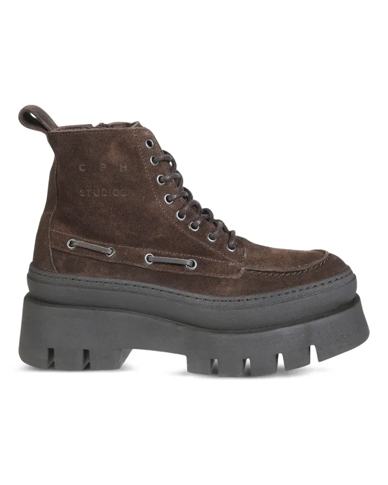 Copenhagen Wildlederstiefel mit dicker Sohle - Braun Braun