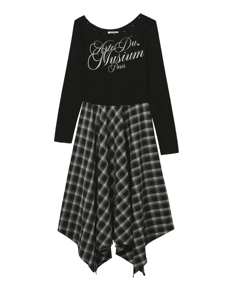 Musium Div. Asymmetrisches Midikleid - Schwarz Schwarz