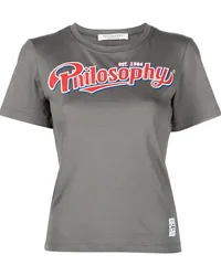 Philosophy Di Lorenzo Serafini T-Shirt mit Logo-Print Grau