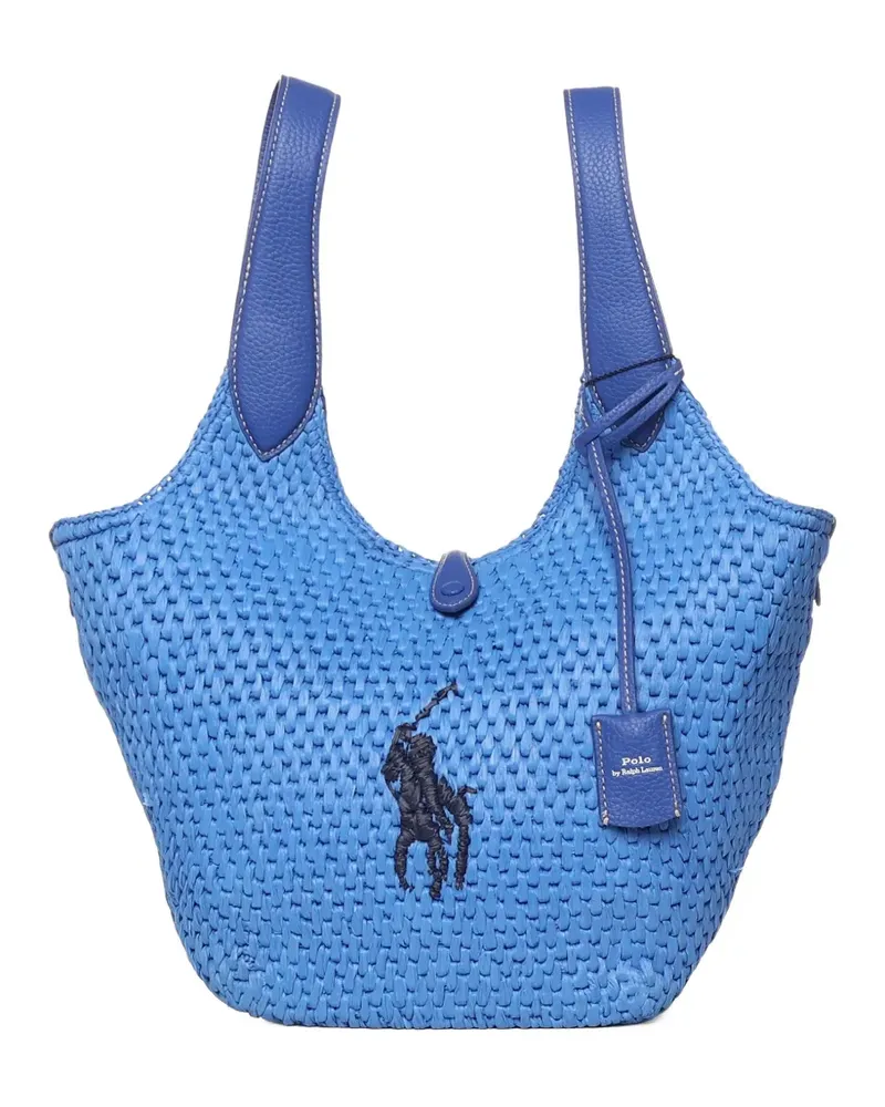 Ralph Lauren Schultertasche mit Logo-Applikation - Blau Blau