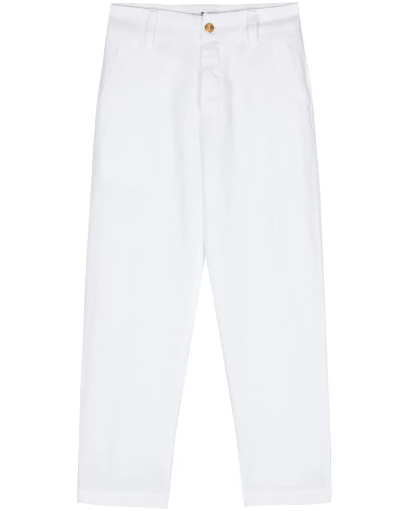 PT TORINO Klassische Tapered-Hose - Weiß Weiß