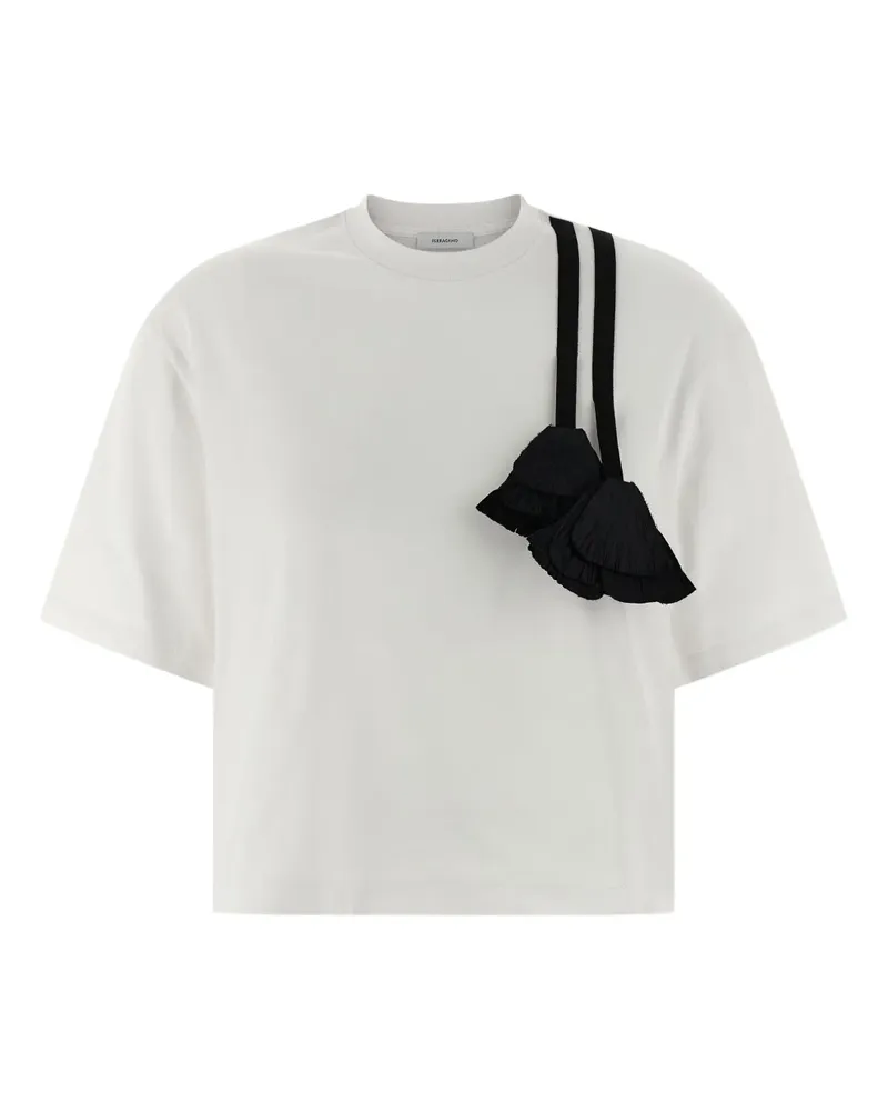 Ferragamo pleated-tassel T-shirt - Weiß Weiß