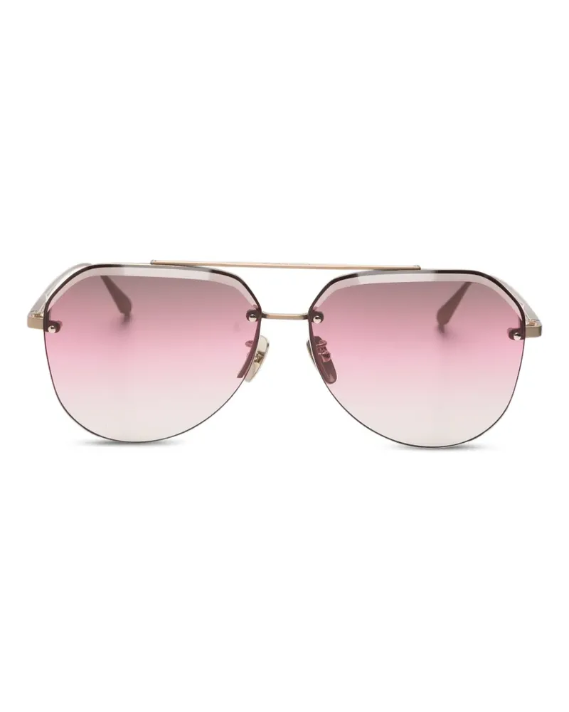 Linda Farrow Rahmenlose Pilotenbrille - Gold Gold
