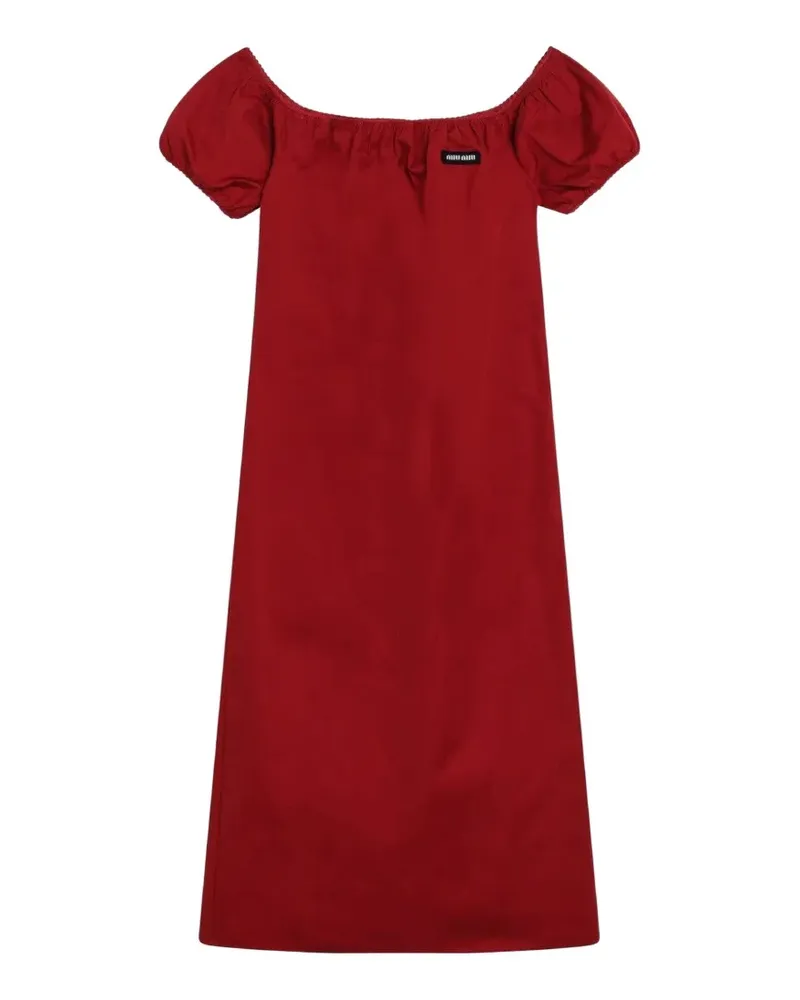 Miu Miu Kleid aus Popeline - Rot Rot