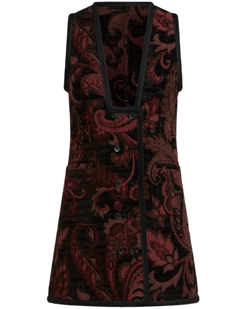 Etro Weste mit Jacquardmuster - Schwarz Schwarz