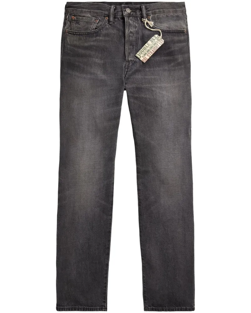 Ralph Lauren Slim-Fit-Jeans mit hohem Bund Grau