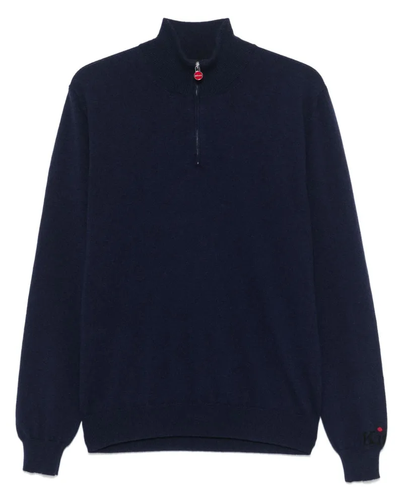 Kiton Pullover mit Reißverschluss - Blau Blau