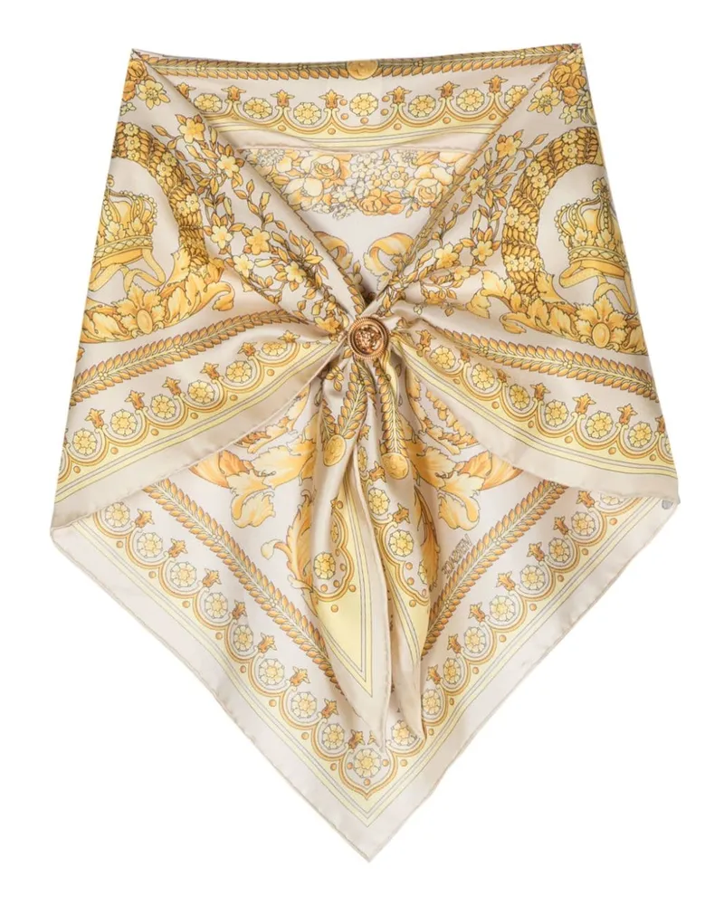 Versace Schal mit Barocco-Print - Nude Nude