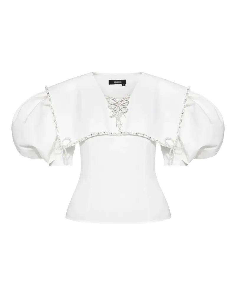 ANOUKI embellished blouse - Weiß Weiß