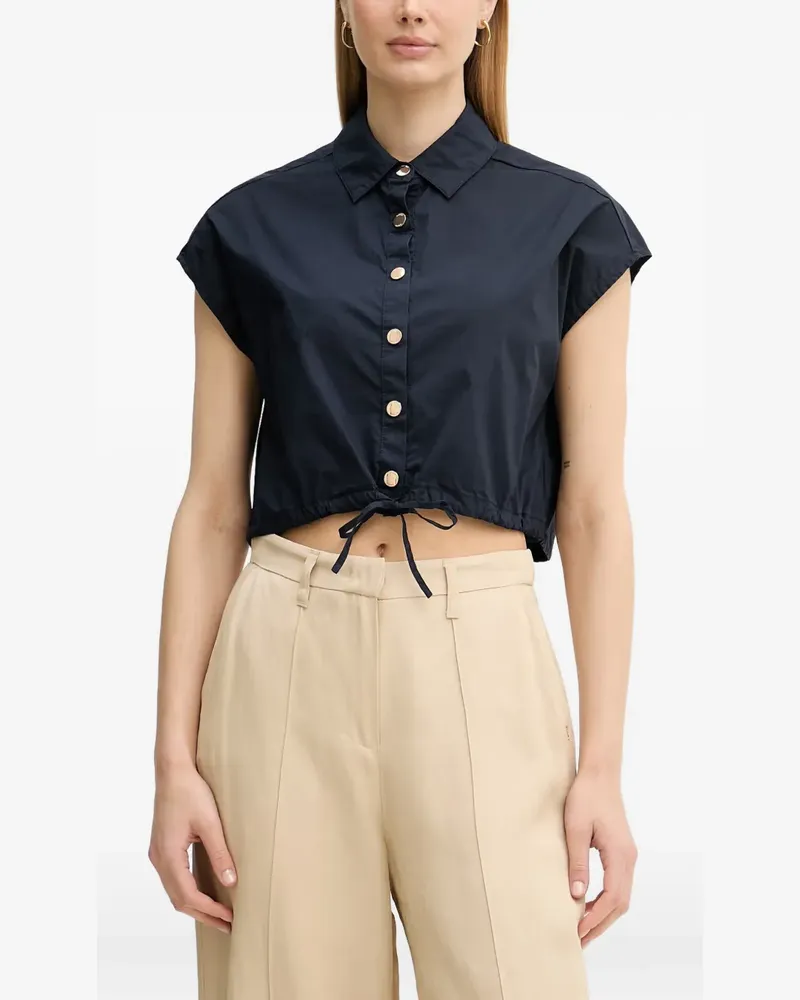 Gaudi drawstring cropped shirt - Blau Blau