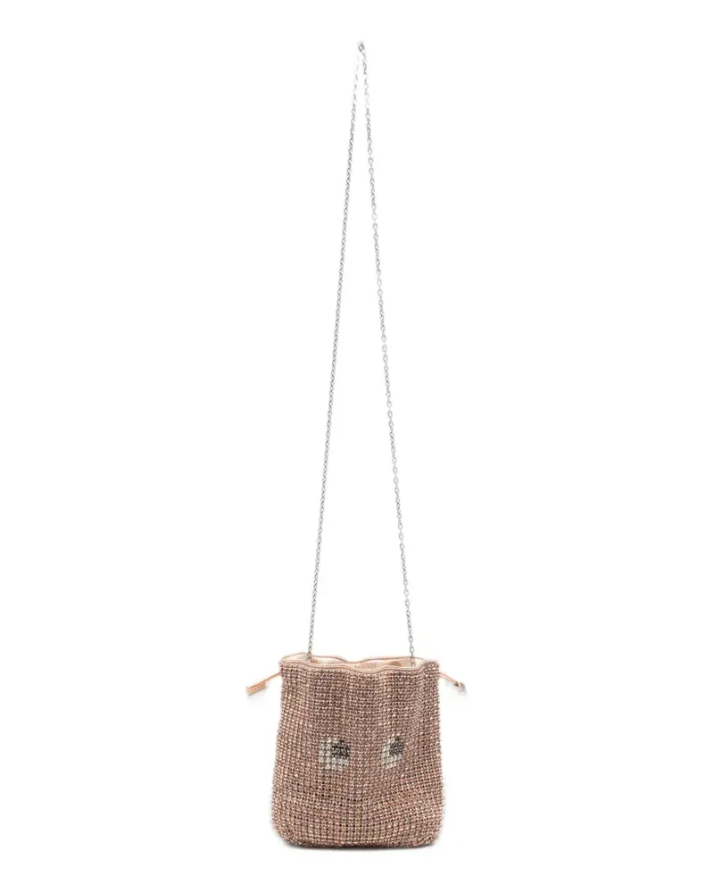 Anya Hindmarch Schultertasche mit Kristallen - Rosa Rosa