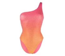 Schulterfreier Badeanzug - Rosa