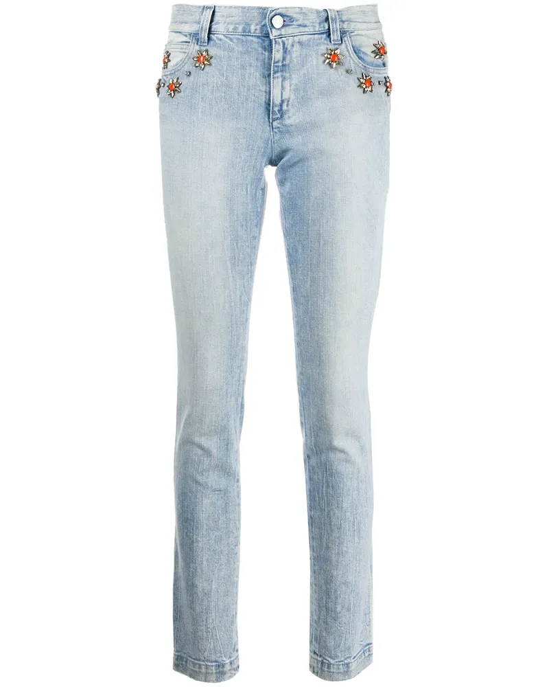 Gucci Kristallverzierte Jeans - Blau Blau