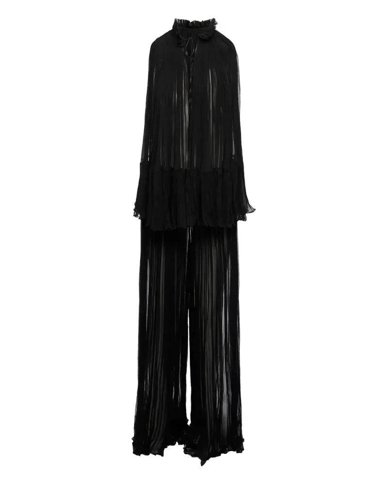 Ana Radu Jumpsuit mit Falten - Schwarz Schwarz