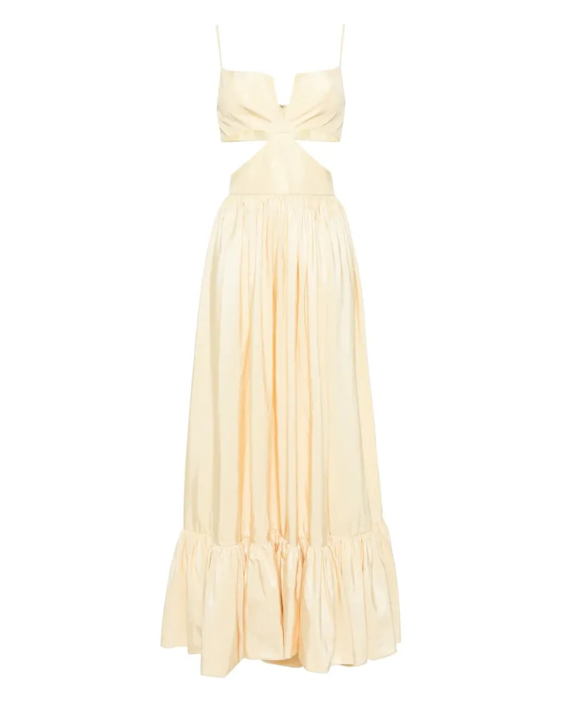 Saiid Kobeisy Midikleid aus Taft - Gelb Gelb