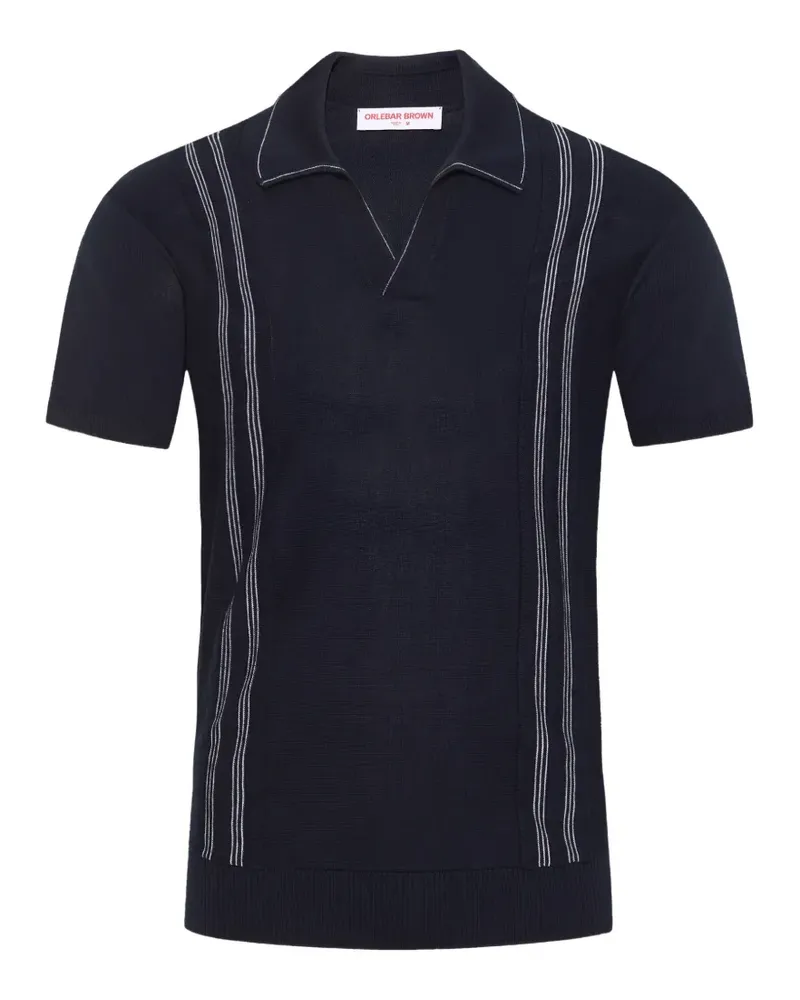 Orlebar Brown Horton T-Shirt mit Zickzackstreifen - Blau Blau