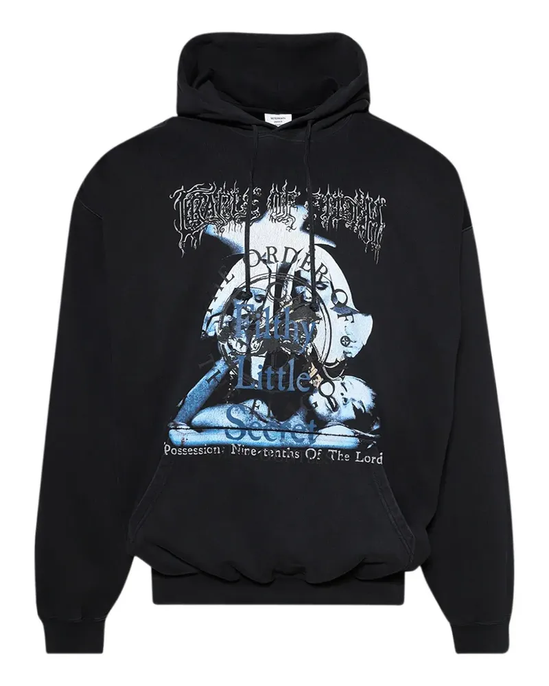 VETEMENTS Hoodie mit grafischem Print - Schwarz Schwarz