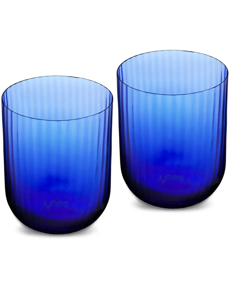 Dolce & Gabbana Murano Set aus zwei Gläsern - Blau Blau