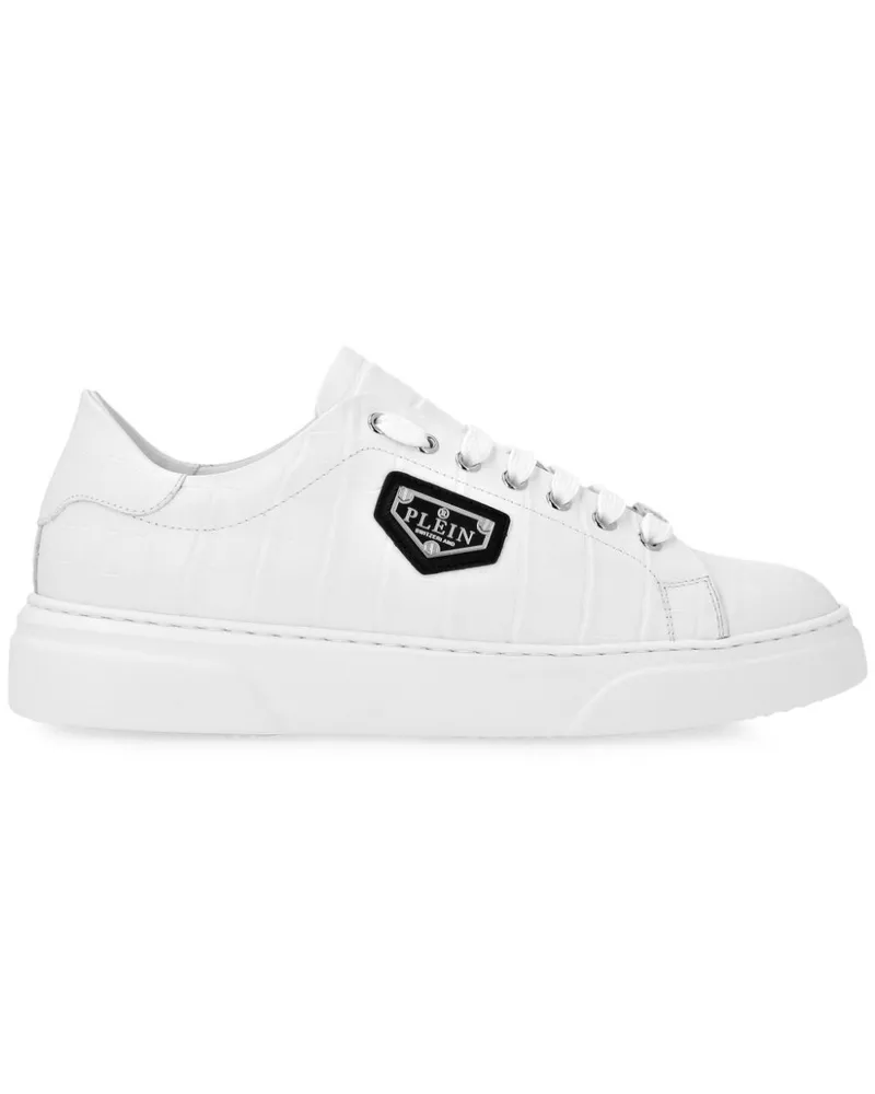 Philipp Plein Lo-Top Crocco Sneakers - Weiß Weiß