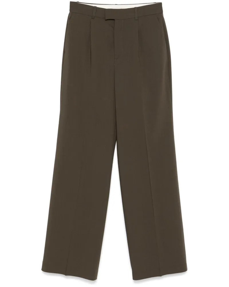 Róhe Hose mit Falten - Braun Braun
