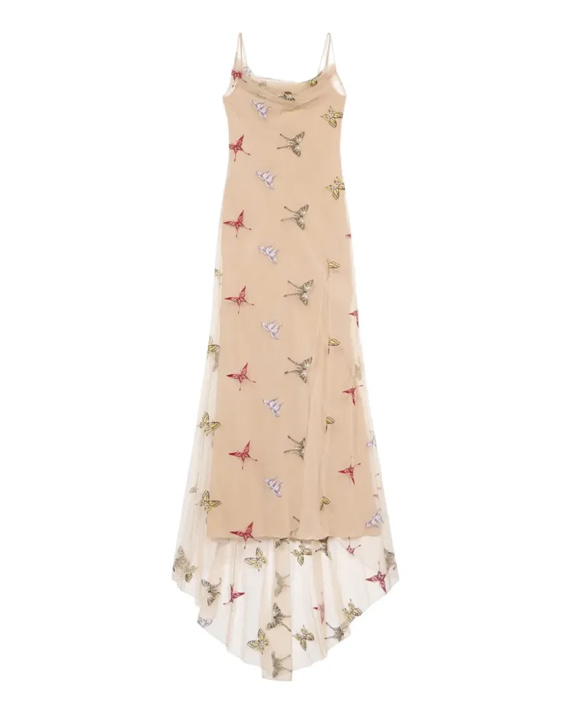 Blumarine Besticktes Tüllkleid - Nude Nude