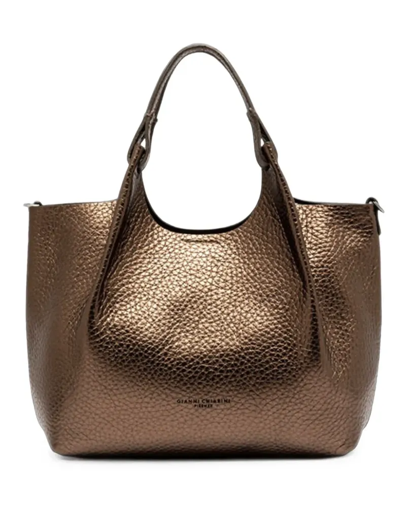 Gianni Chiarini Dua Tote Bag im Metallic-Look - Braun Braun