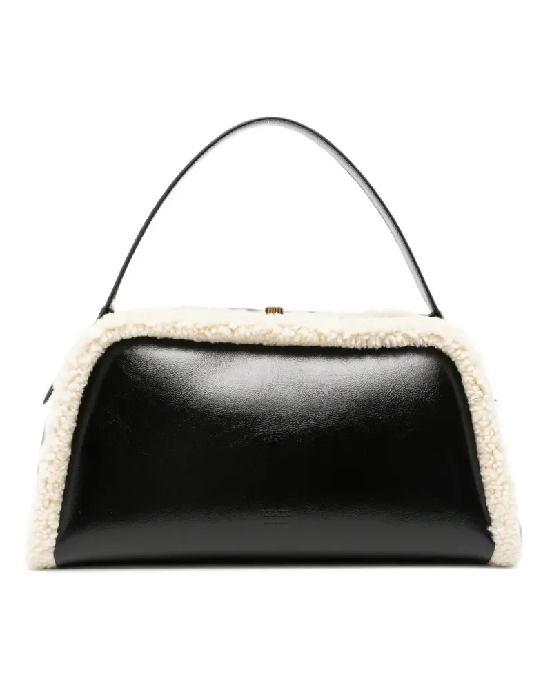 KHAITE Cate Tote Bag mit Shearling-Besatz - Schwarz Schwarz